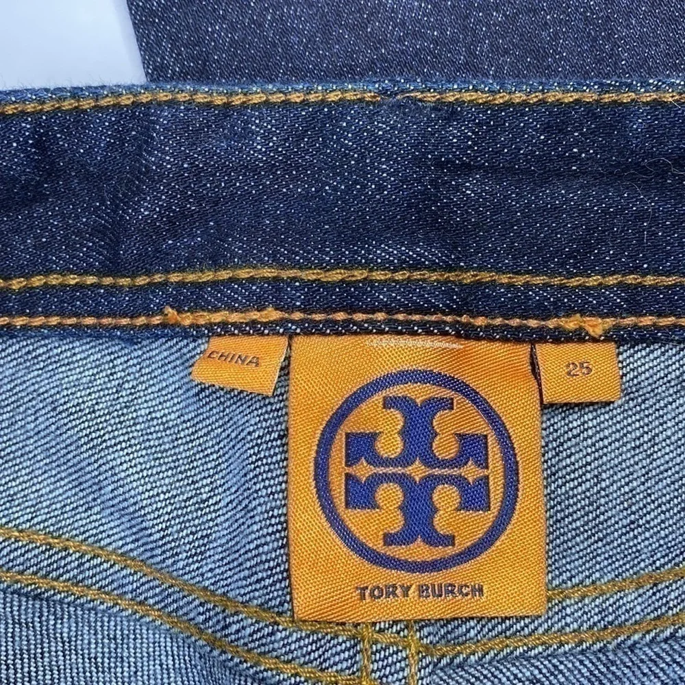 Tory Burch Classic Tory Jean Dark Wash Bootcut Size 25 (28x35)